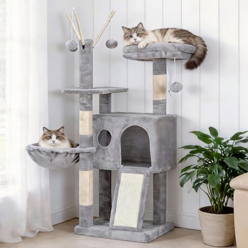 Hey-brother Hey-brother Cat Tree Tower with Removable Toys, Scratching — Controls and everyday operation