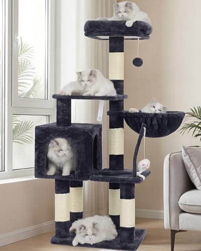 Heybly Heybly Cat Tree with Toy, 43.3 inch Cat Tower for Indoor Cats H — Build quality and design details up close