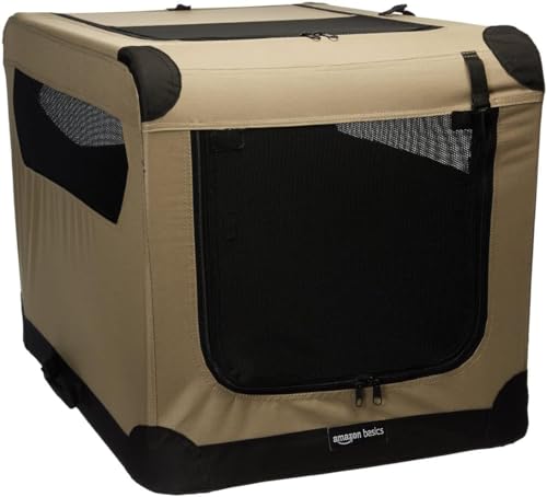 Amazon Basics Portable Folding Soft Dog Crate, Double Door, Collapsibl — Key features at a glance