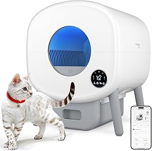 Cumrige Self Cleaning Litter Box, Large Capacity Automatic Cat Litter Box Self Cleaning fo