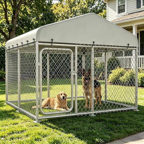 COMHOMA COMHOMA 7.5×7.5FT Outdoor Dog Kennel with Roof,Heavy Duty Meta — Key features at a glance