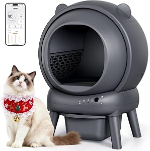 Vivirata Automatic Litter Box, Self Cleaning Litter Box with App Control, Large Capacity f