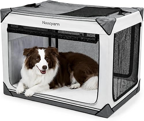 Noocyarn Collapsible Soft Dog Crate 36 Inch, Portable Travel Pet Crate — Build quality and design details up close