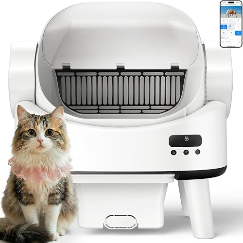 Linvivon Self Cleaning Cat Litter Box for Multiple Cats, Open-Top Auto — Our recommended configuration for best results