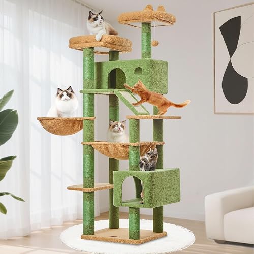 Taoqimiao Cactus Cat Tree, 71-Inch Cat Tower for Indoor Cats Large Adu — Our recommended configuration for best results
