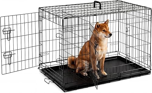 Aidoly Dog Crate - Medium 36 Inch Double Door Portable Dog Cage, Metal — Real-world performance testing in action