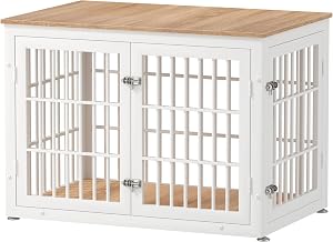 rehomerance 38 Inch Heavy Duty Dog Crate Furniture for Large and Medium Dogs, Decorative P