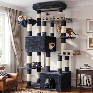 Gitelsnour Maine Coon Cat Tree, Heavy Duty Cat Tree for Indoor Cats Large Adult, Cat Tower