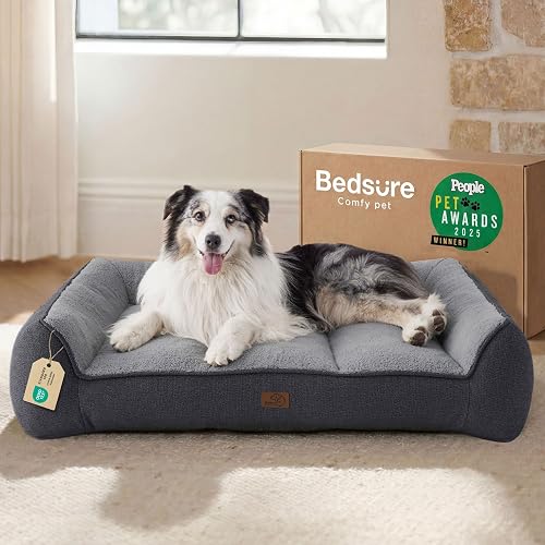 Bedsure SupportMax XL Orthopedic Dog Beds Large Sized Dog - Extra Thi — Build quality and design details up close