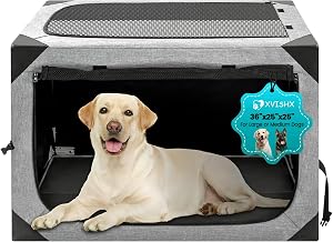 Dog Crate,36x25x25 Inch Large Dog Crate for Large or Medium Dogs, Portable and Foldable De