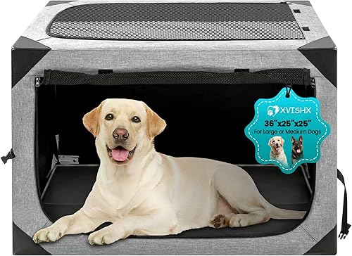 Dog Crate,36x25x25 Inch Large Dog Crate for Large or Medium Dogs, Port — Our recommended configuration for best results