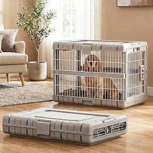 ZOMISIA Collapsible Dog Crate for Dogs - 28" L Heavy Duty Dog Kennel No Tools Require