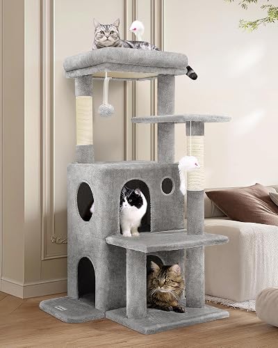 Globlazer Cat Tree Tower for Indoor Cats, 50-inch Adult Cat Tree House — Build quality and design details up close