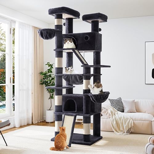 Allewie 81 Inches Tall Cat Tree/Multi-Level Large Climbing Tree House — Real-world performance testing in action
