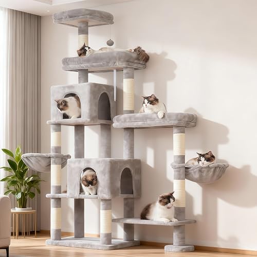Hey-brother Cat Tree Tower, Scratching Posts with a Extended Part, Wid — Our recommended configuration for best results