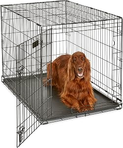 MidWest Homes for Pets 42-Inch iCrate for Large Breeds, 71-90 lbs, Single Door Folding Dog